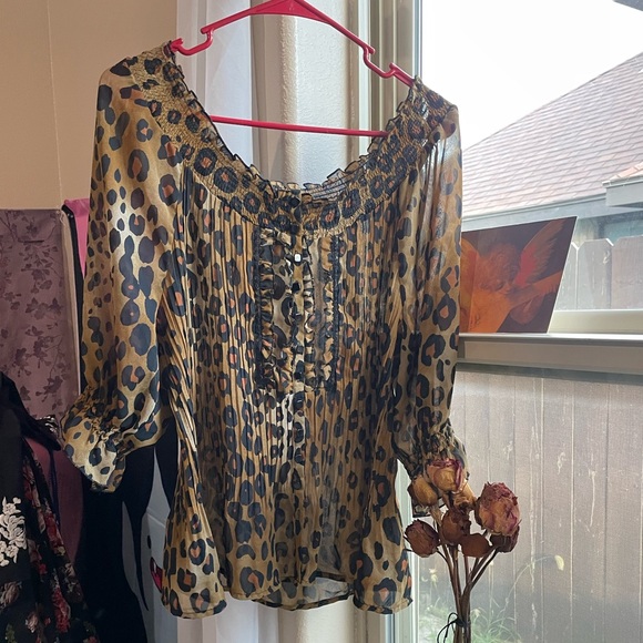 Women’s Y2K animal print sheer top - Picture 8 of 17